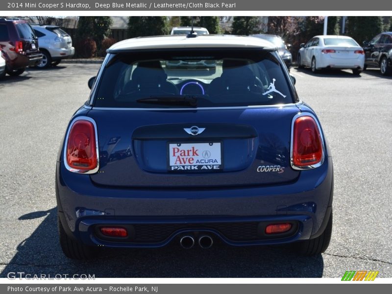 Deep Blue Metallic / Leatherette/Cloth Black Pearl 2014 Mini Cooper S Hardtop