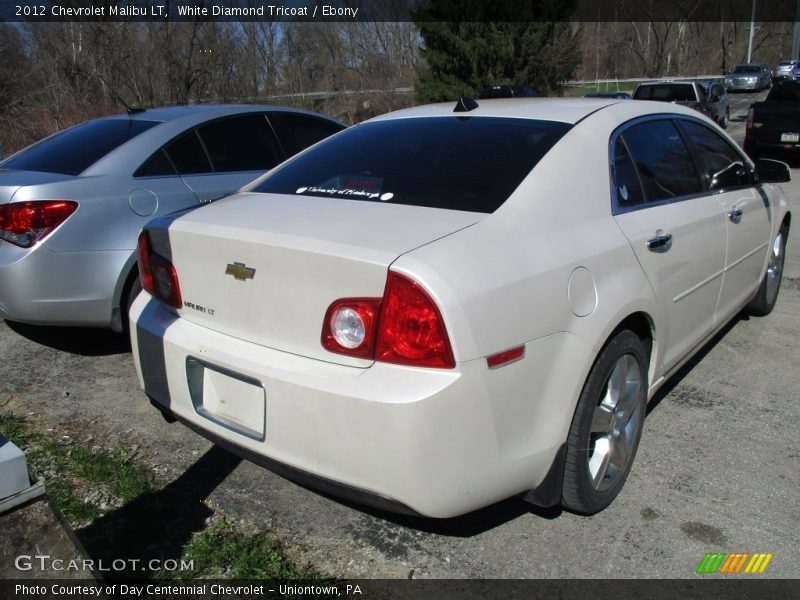 White Diamond Tricoat / Ebony 2012 Chevrolet Malibu LT