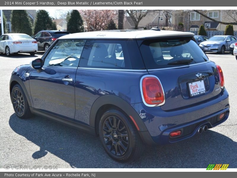 Deep Blue Metallic / Leatherette/Cloth Black Pearl 2014 Mini Cooper S Hardtop