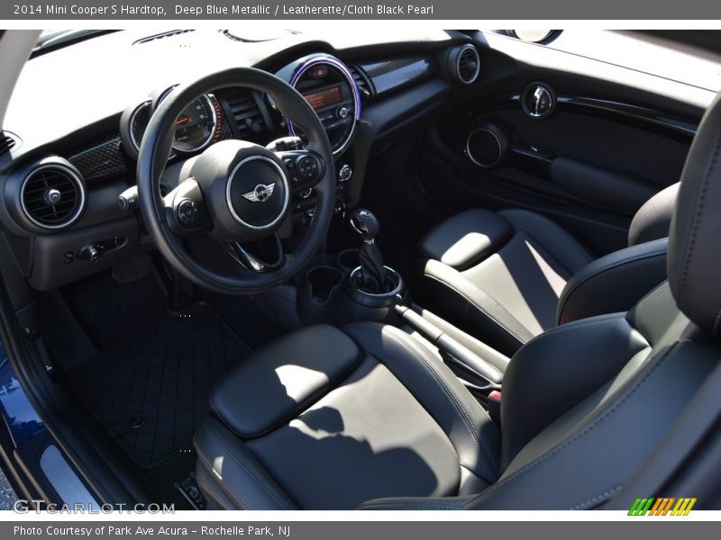 Deep Blue Metallic / Leatherette/Cloth Black Pearl 2014 Mini Cooper S Hardtop
