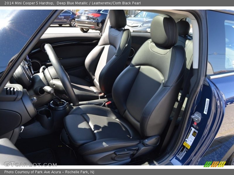 Deep Blue Metallic / Leatherette/Cloth Black Pearl 2014 Mini Cooper S Hardtop