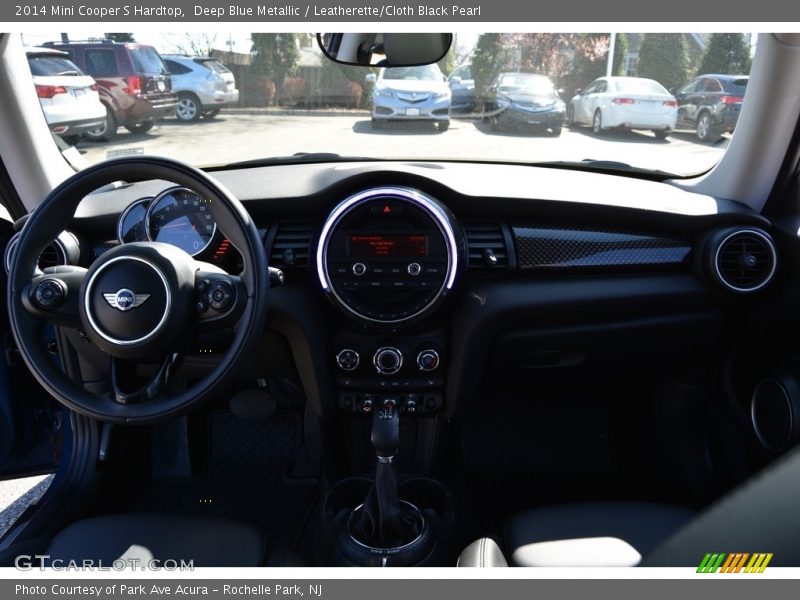 Deep Blue Metallic / Leatherette/Cloth Black Pearl 2014 Mini Cooper S Hardtop