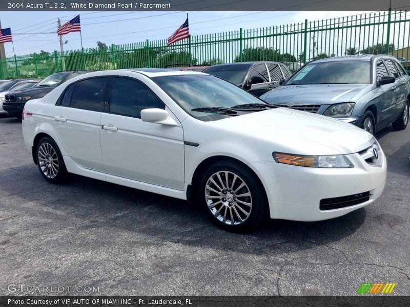 White Diamond Pearl / Parchment 2004 Acura TL 3.2