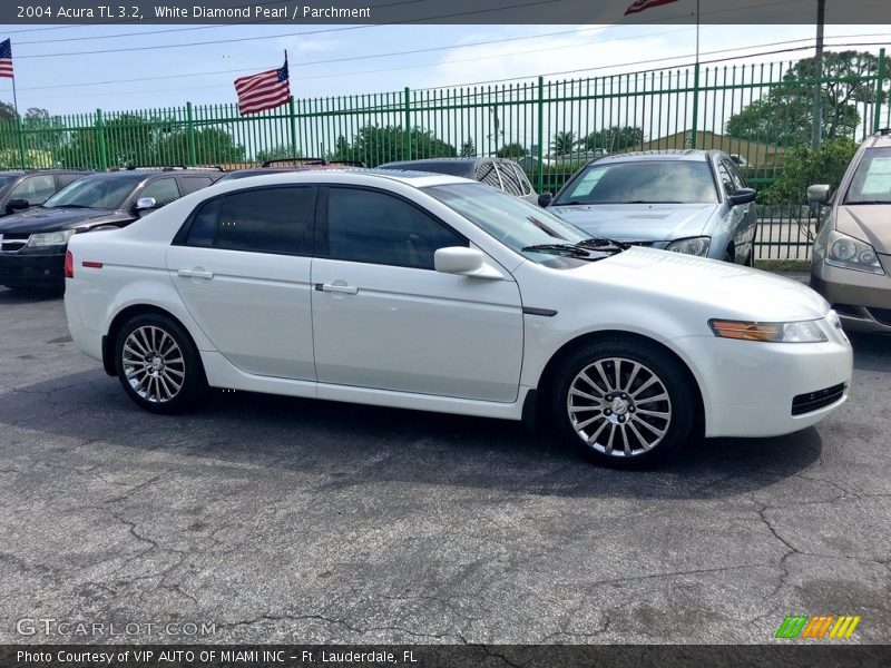 White Diamond Pearl / Parchment 2004 Acura TL 3.2