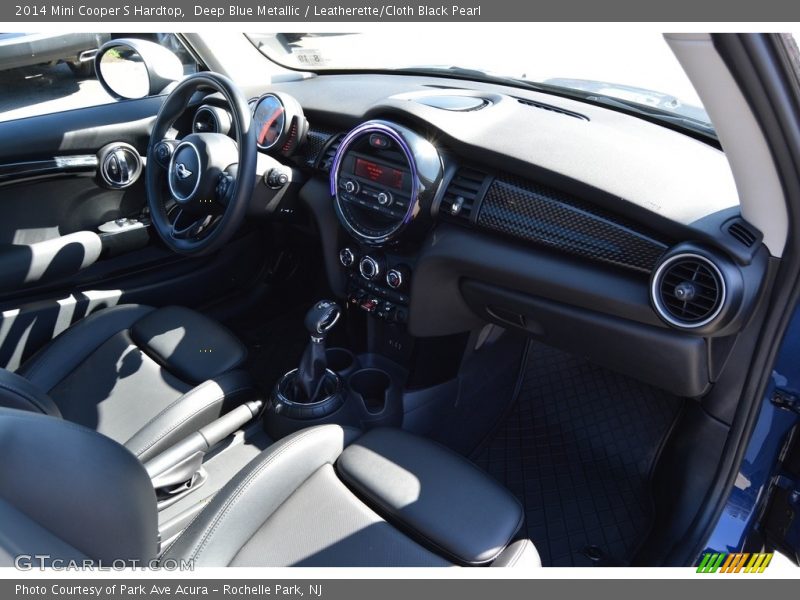 Deep Blue Metallic / Leatherette/Cloth Black Pearl 2014 Mini Cooper S Hardtop