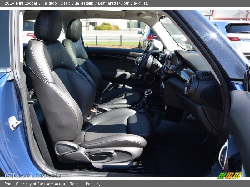 Deep Blue Metallic / Leatherette/Cloth Black Pearl 2014 Mini Cooper S Hardtop