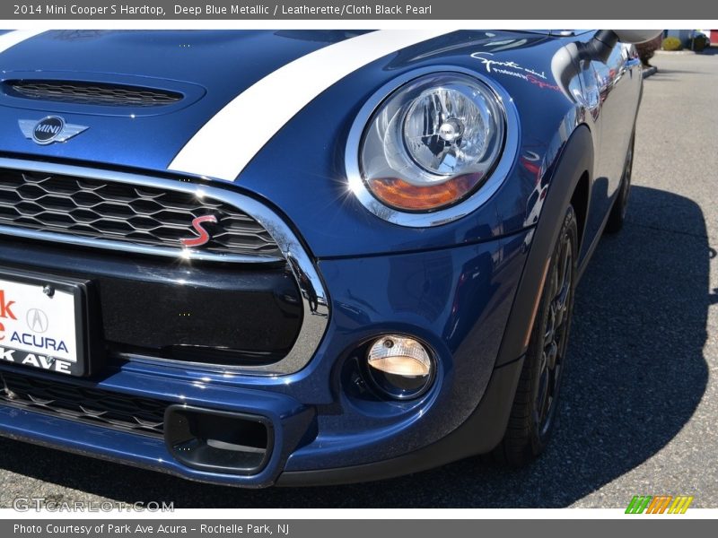 Deep Blue Metallic / Leatherette/Cloth Black Pearl 2014 Mini Cooper S Hardtop