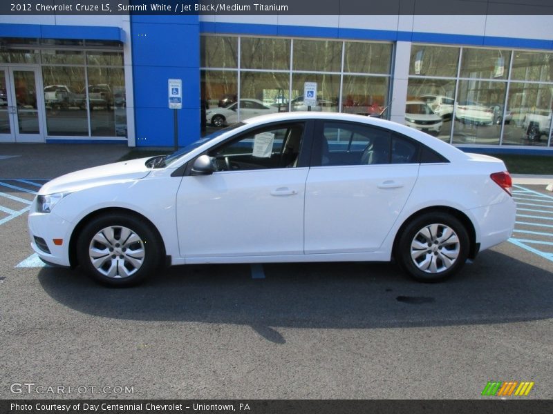 Summit White / Jet Black/Medium Titanium 2012 Chevrolet Cruze LS