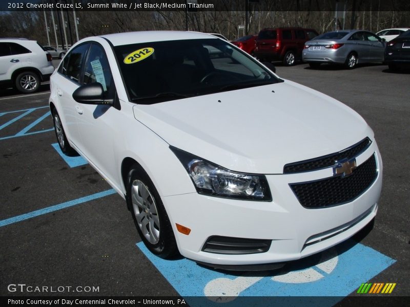 Summit White / Jet Black/Medium Titanium 2012 Chevrolet Cruze LS