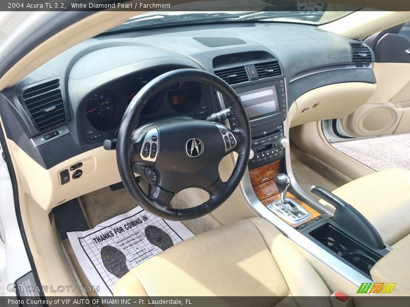 White Diamond Pearl / Parchment 2004 Acura TL 3.2