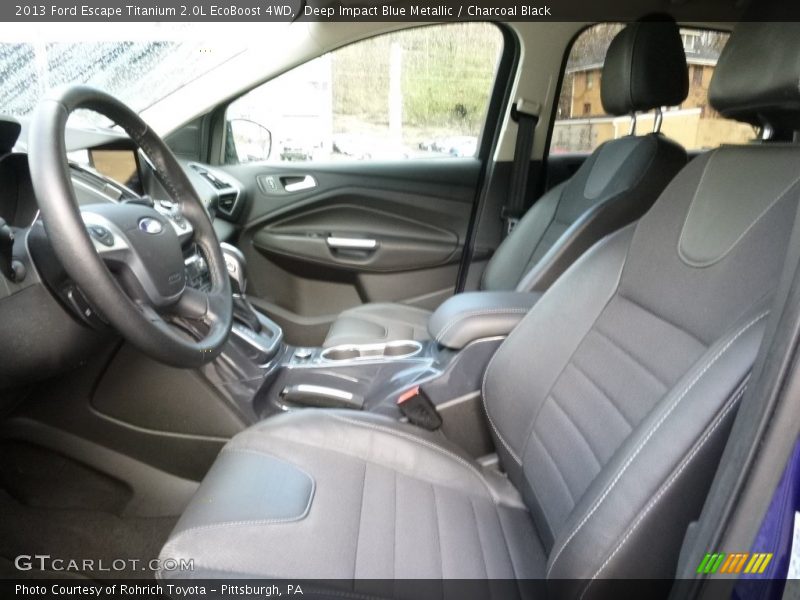 Deep Impact Blue Metallic / Charcoal Black 2013 Ford Escape Titanium 2.0L EcoBoost 4WD