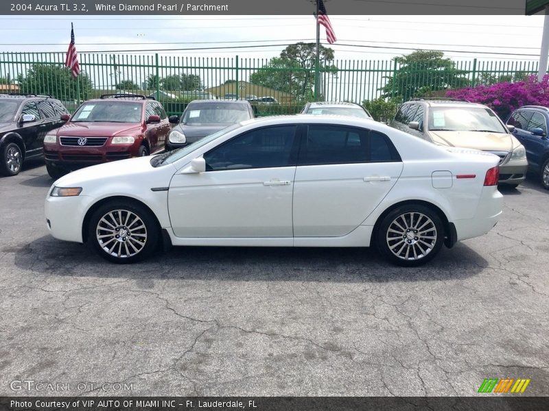 White Diamond Pearl / Parchment 2004 Acura TL 3.2