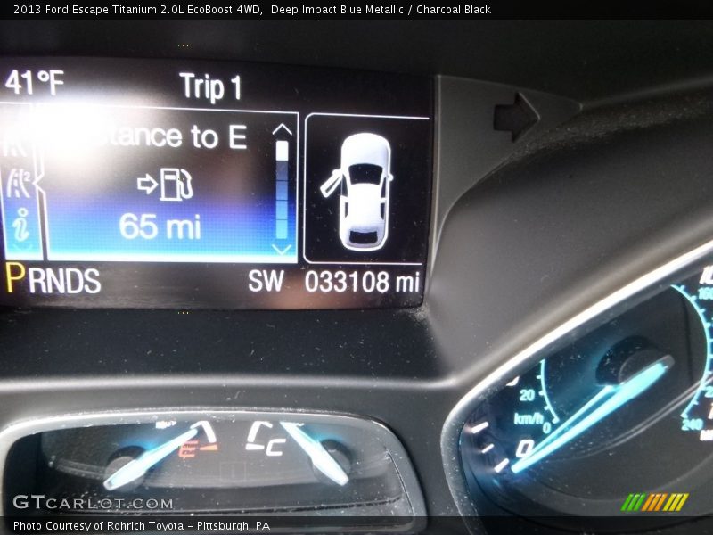 Deep Impact Blue Metallic / Charcoal Black 2013 Ford Escape Titanium 2.0L EcoBoost 4WD