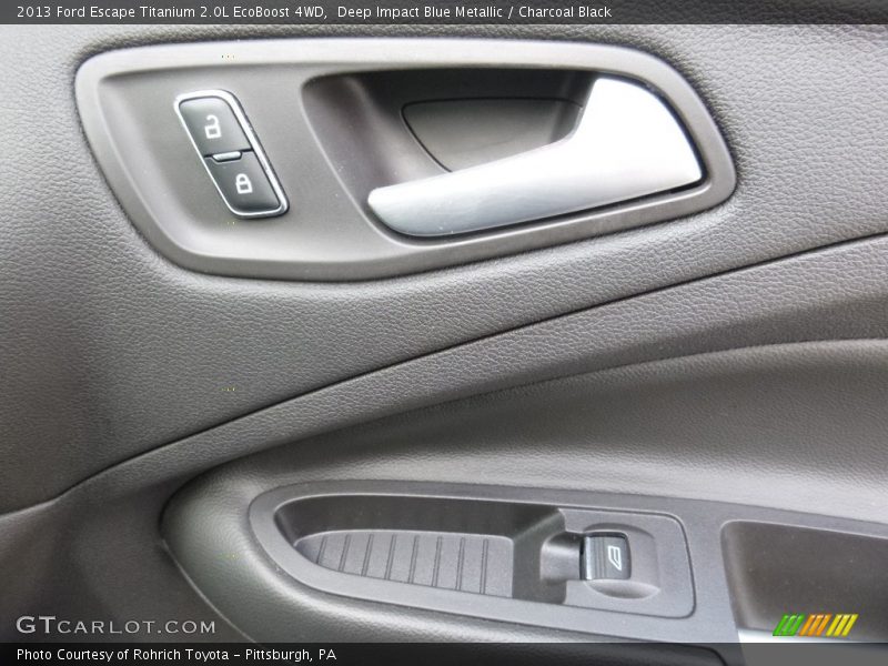 Deep Impact Blue Metallic / Charcoal Black 2013 Ford Escape Titanium 2.0L EcoBoost 4WD