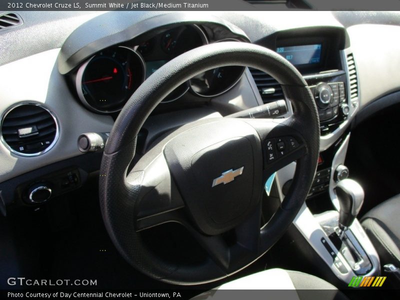 Summit White / Jet Black/Medium Titanium 2012 Chevrolet Cruze LS