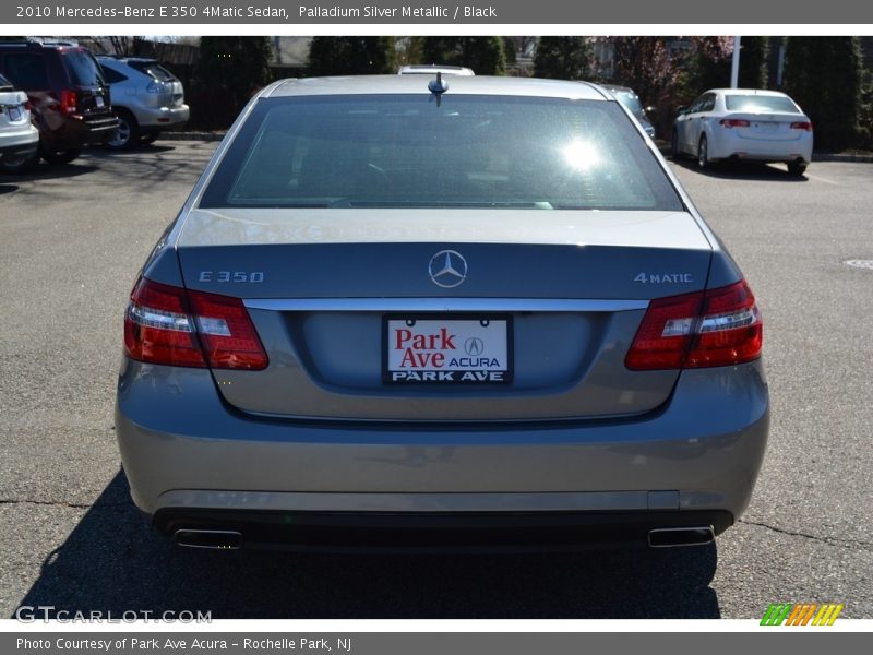 Palladium Silver Metallic / Black 2010 Mercedes-Benz E 350 4Matic Sedan