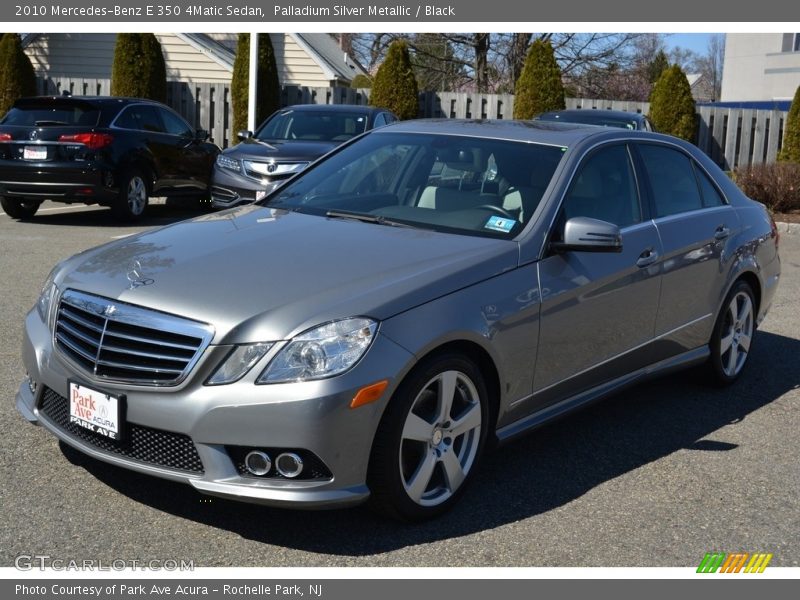 Palladium Silver Metallic / Black 2010 Mercedes-Benz E 350 4Matic Sedan