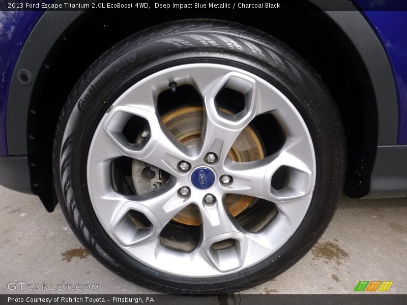 Deep Impact Blue Metallic / Charcoal Black 2013 Ford Escape Titanium 2.0L EcoBoost 4WD