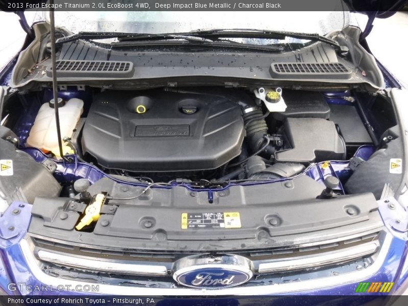 Deep Impact Blue Metallic / Charcoal Black 2013 Ford Escape Titanium 2.0L EcoBoost 4WD