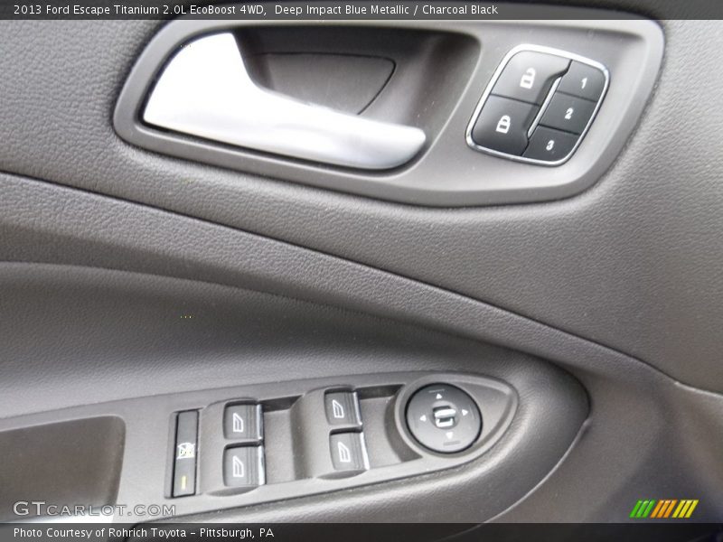 Deep Impact Blue Metallic / Charcoal Black 2013 Ford Escape Titanium 2.0L EcoBoost 4WD