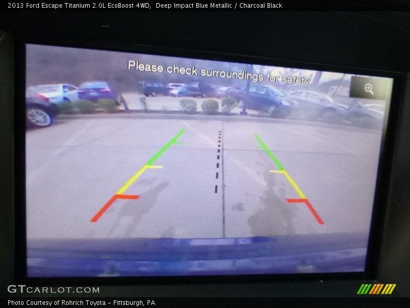 Deep Impact Blue Metallic / Charcoal Black 2013 Ford Escape Titanium 2.0L EcoBoost 4WD