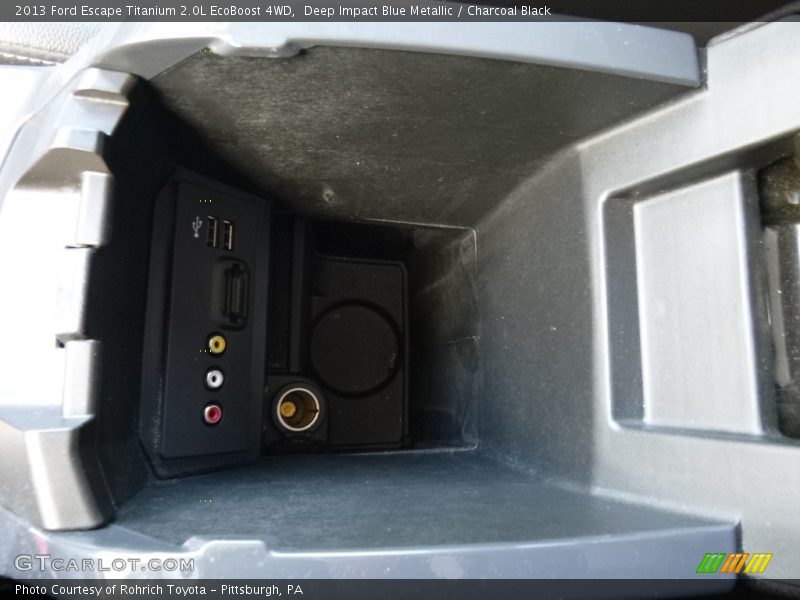 Deep Impact Blue Metallic / Charcoal Black 2013 Ford Escape Titanium 2.0L EcoBoost 4WD
