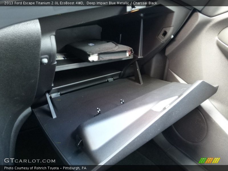 Deep Impact Blue Metallic / Charcoal Black 2013 Ford Escape Titanium 2.0L EcoBoost 4WD