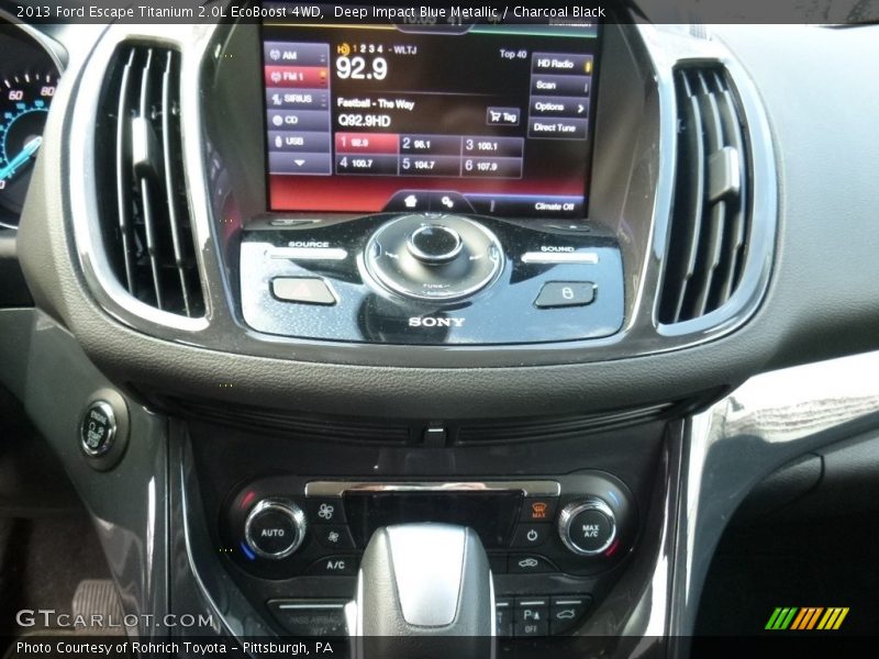 Deep Impact Blue Metallic / Charcoal Black 2013 Ford Escape Titanium 2.0L EcoBoost 4WD