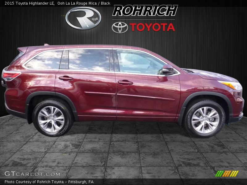 Ooh La La Rouge Mica / Black 2015 Toyota Highlander LE