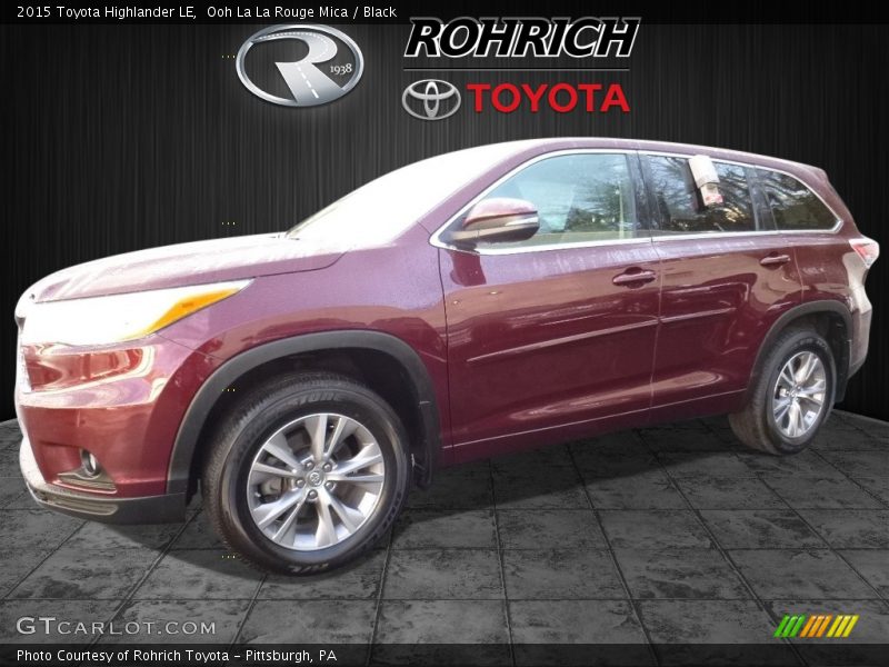 Ooh La La Rouge Mica / Black 2015 Toyota Highlander LE