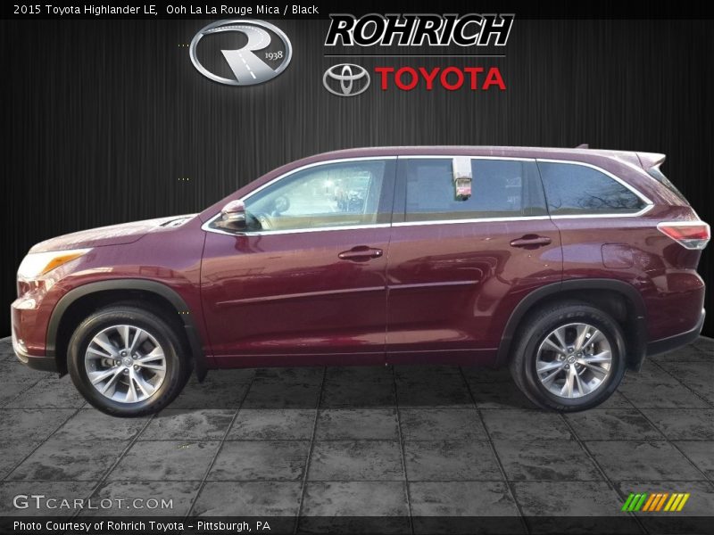 Ooh La La Rouge Mica / Black 2015 Toyota Highlander LE