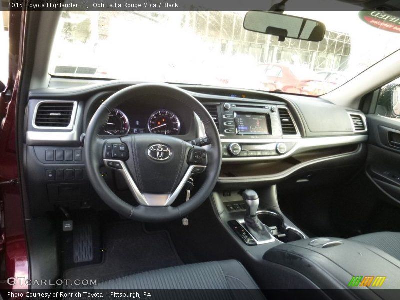 Ooh La La Rouge Mica / Black 2015 Toyota Highlander LE