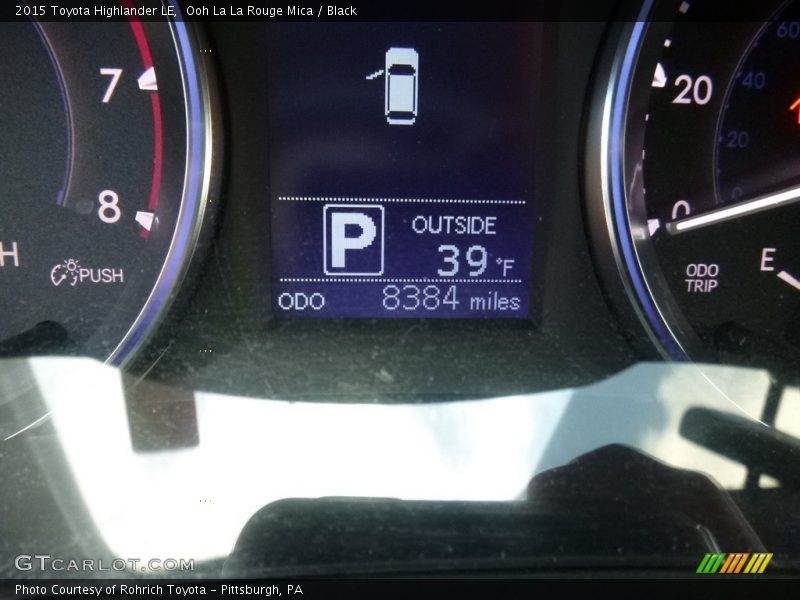 Ooh La La Rouge Mica / Black 2015 Toyota Highlander LE