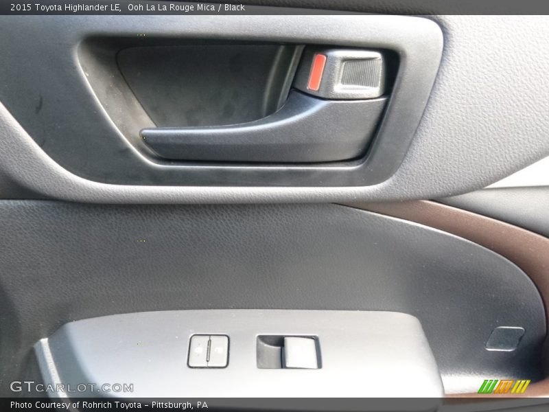 Ooh La La Rouge Mica / Black 2015 Toyota Highlander LE
