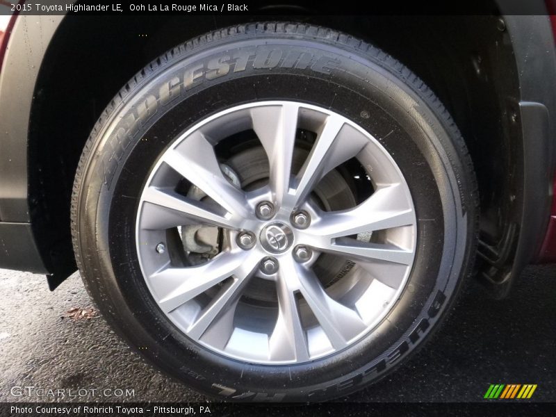Ooh La La Rouge Mica / Black 2015 Toyota Highlander LE