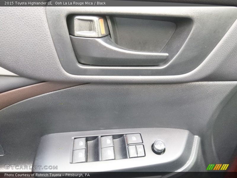 Ooh La La Rouge Mica / Black 2015 Toyota Highlander LE