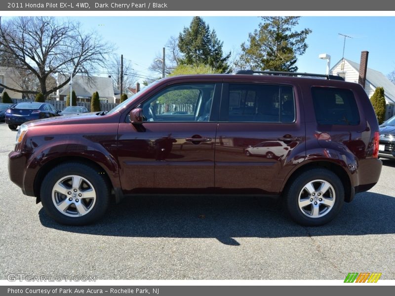 Dark Cherry Pearl / Black 2011 Honda Pilot EX-L 4WD