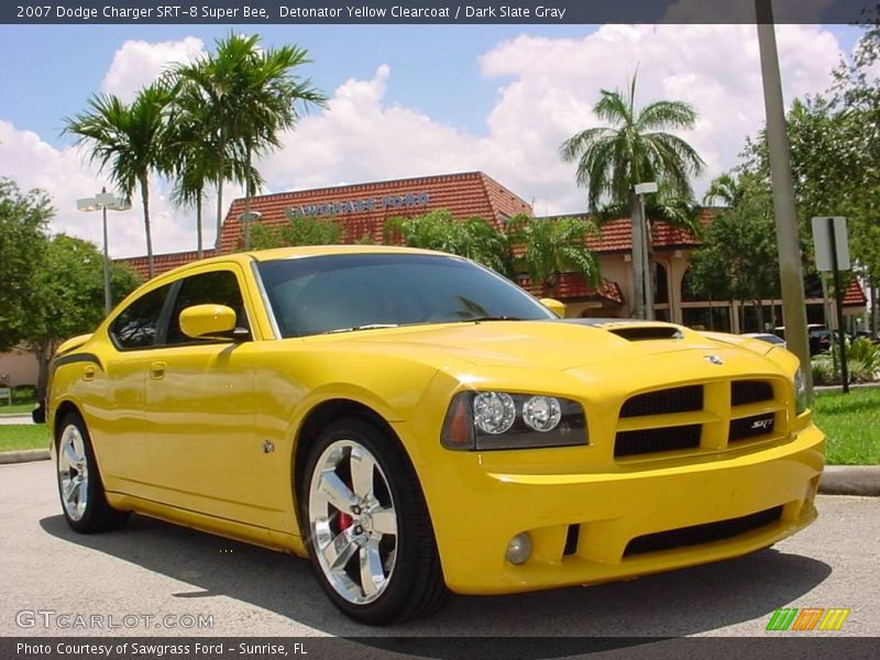 Detonator Yellow Clearcoat / Dark Slate Gray 2007 Dodge Charger SRT-8 Super Bee