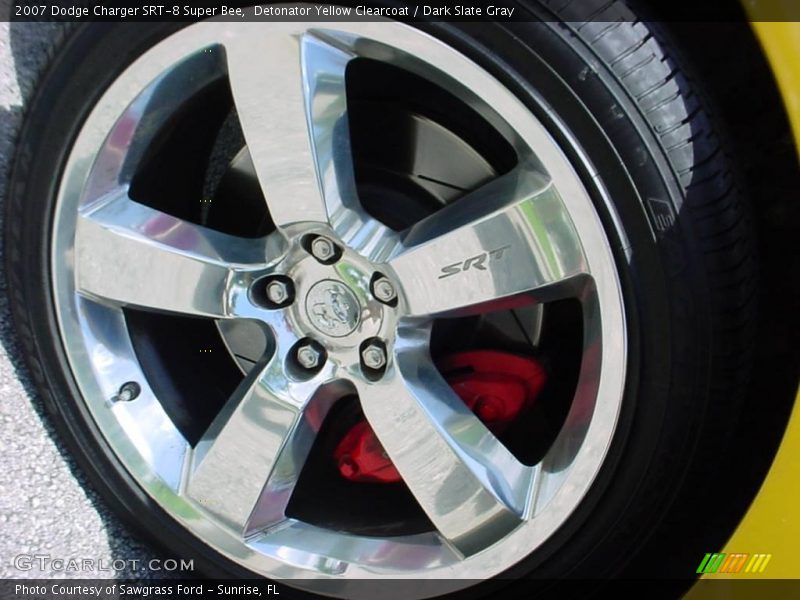 Detonator Yellow Clearcoat / Dark Slate Gray 2007 Dodge Charger SRT-8 Super Bee