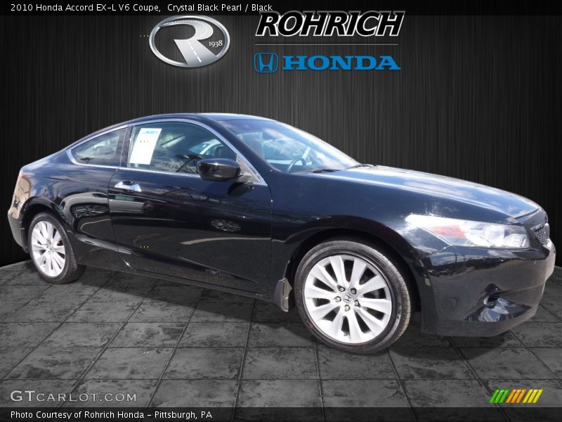 Crystal Black Pearl / Black 2010 Honda Accord EX-L V6 Coupe