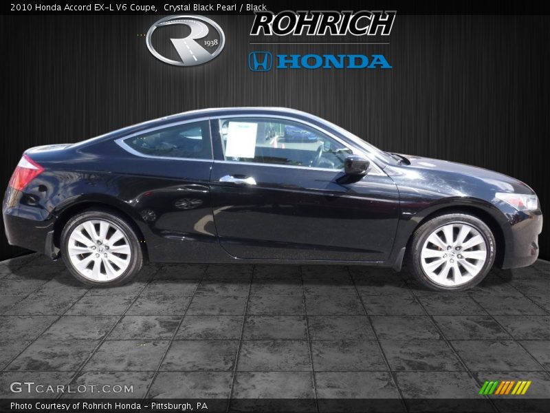 Crystal Black Pearl / Black 2010 Honda Accord EX-L V6 Coupe