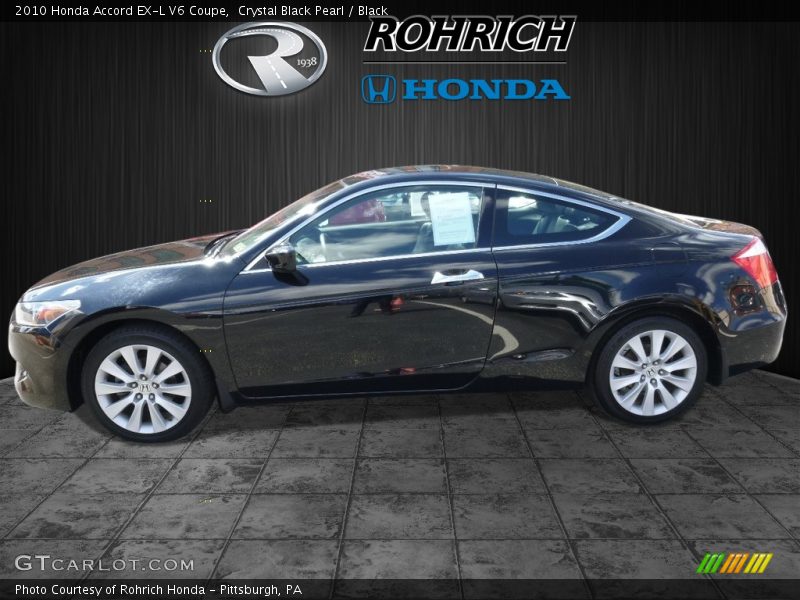 Crystal Black Pearl / Black 2010 Honda Accord EX-L V6 Coupe