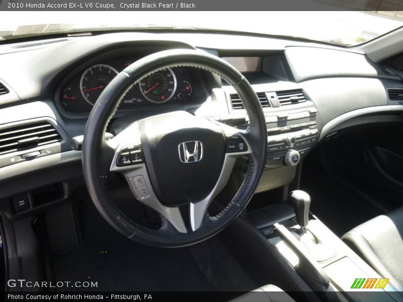 Crystal Black Pearl / Black 2010 Honda Accord EX-L V6 Coupe