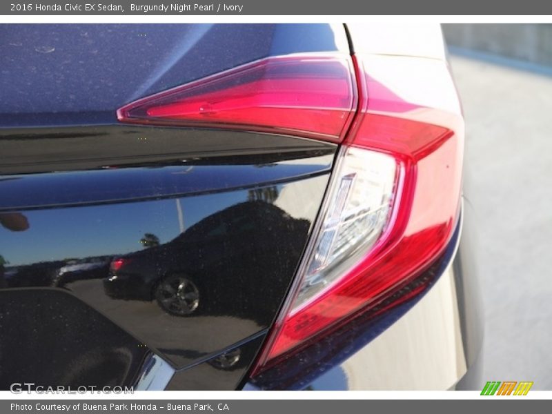 Burgundy Night Pearl / Ivory 2016 Honda Civic EX Sedan