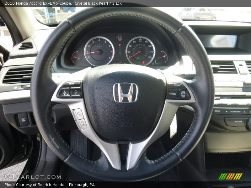 Crystal Black Pearl / Black 2010 Honda Accord EX-L V6 Coupe