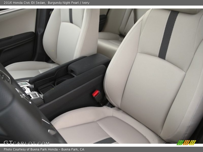 Burgundy Night Pearl / Ivory 2016 Honda Civic EX Sedan