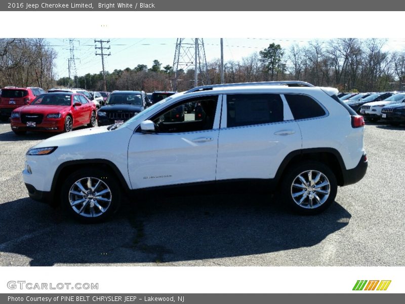 Bright White / Black 2016 Jeep Cherokee Limited