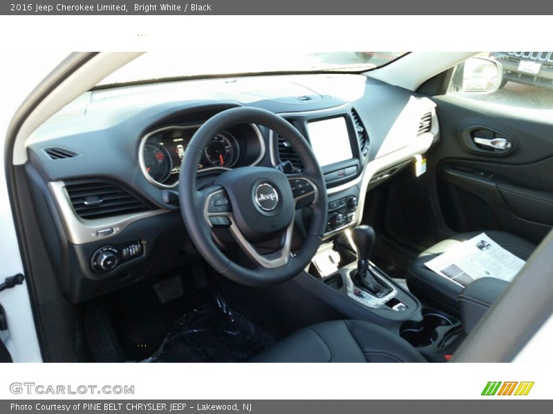 Bright White / Black 2016 Jeep Cherokee Limited