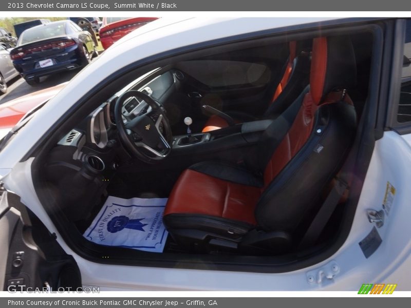 Summit White / Black 2013 Chevrolet Camaro LS Coupe