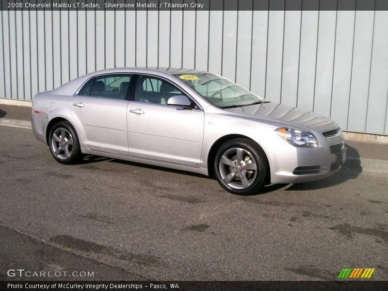 Silverstone Metallic / Titanium Gray 2008 Chevrolet Malibu LT Sedan